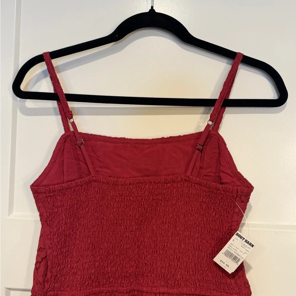 Beyond the Radar Boot Barn Dress Lace Ruffle Mini Dress - Picture 3 of 7